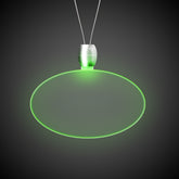 Green LED Oval Pendant Necklace